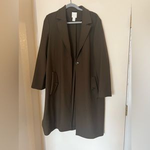 H&M olive green coat